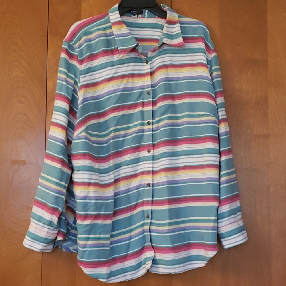 Chaps striped button up